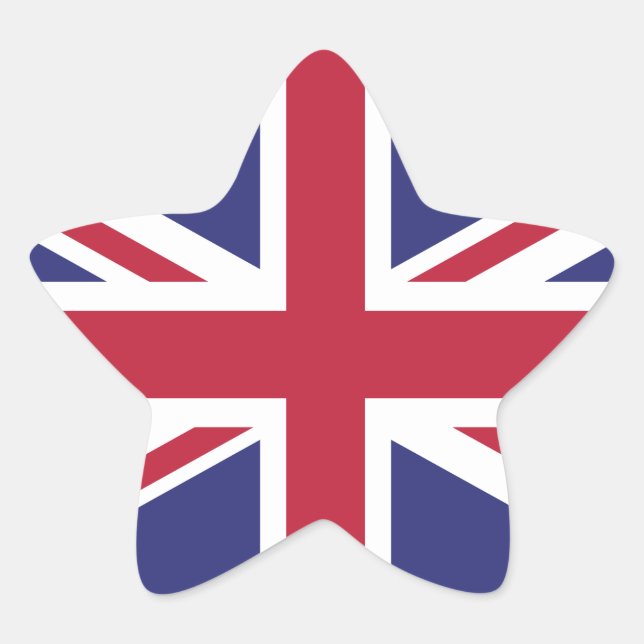 Britain UK Flag Brexit star shaped x20 stickers (Front)
