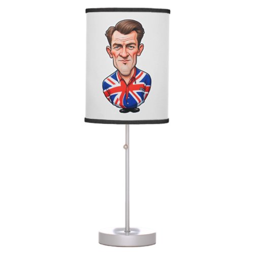 Britain Uk Man Caricature With Union Jack Flag Table Lamp