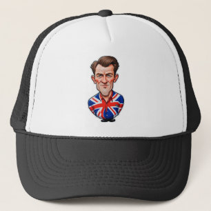 Britain Uk Man Caricature With Union Jack Flag Trucker Hat