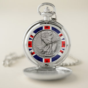 BRITANNIA COIN POCKET WATCH