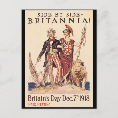 Britannia World War II Postcard