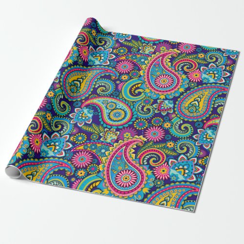 Brite Muti_colored Paisley Wrapping Paper