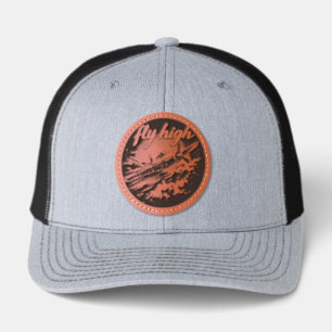 Brite-T Airplane Fly High 0019555 Leather Patch Hat