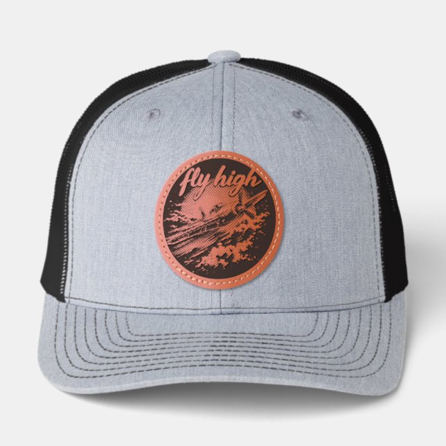 Brite-T Airplane Fly High 0019555 Leather Patch Hat (Front)