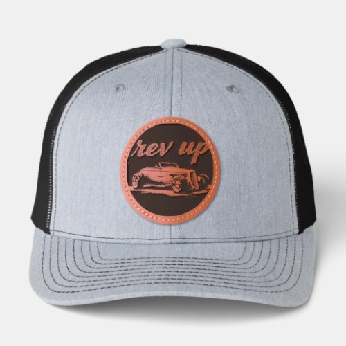 Brite-T Classic car rev Up 0019586 Leather Patch Hat