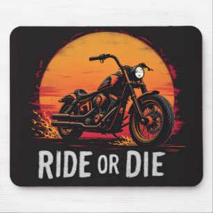Brite-T Motorcycle Ride or Die 0019613 Mouse Pad