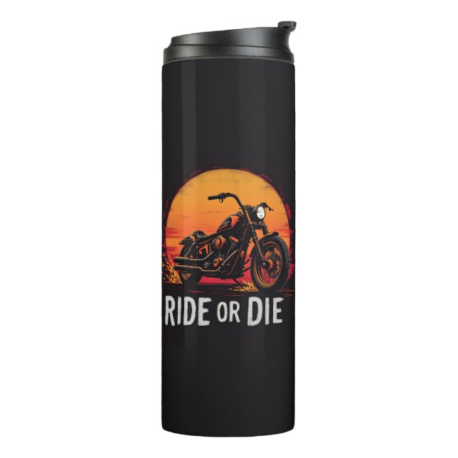 Brite-T Motorcycle Ride or Die 0019613 Thermal Tumbler (Rotated Left)