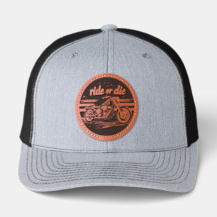 Brite-T Ride or Die Motorcycle 0019578 Leather Patch Hat