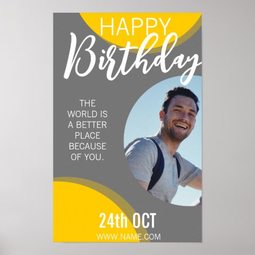 Brithday poster class invite work birthday