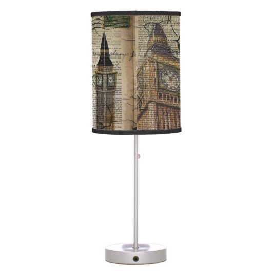 Britian England london clocktower big ben Table Lamp (Back)