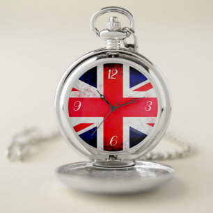 Britian Flag Pocket Watch