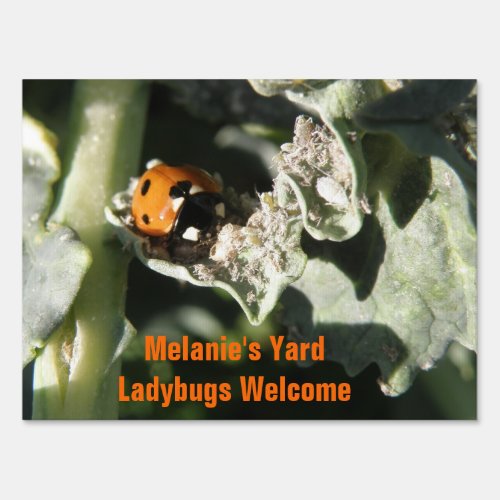 British 7 Spot Ladybug Customizable Yard Sign