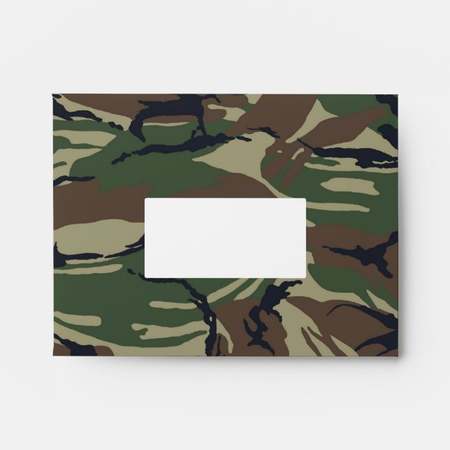 British 95 Forest Green Camouflage Envelope (Front)