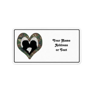 British 95 Forest Green Camouflage Kissing Couple Label