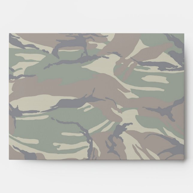 British 95 Forest Green Camouflage - Lightened Envelope (Front)