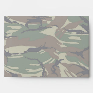 British 95 Forest Green Camouflage - Lightened Envelope