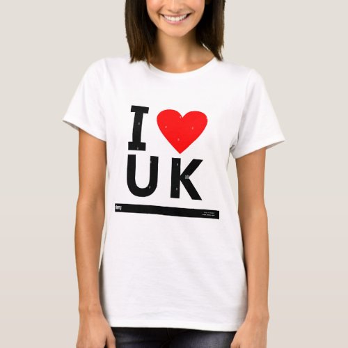 British Adoration I Love UK T_shirt T_Shirt