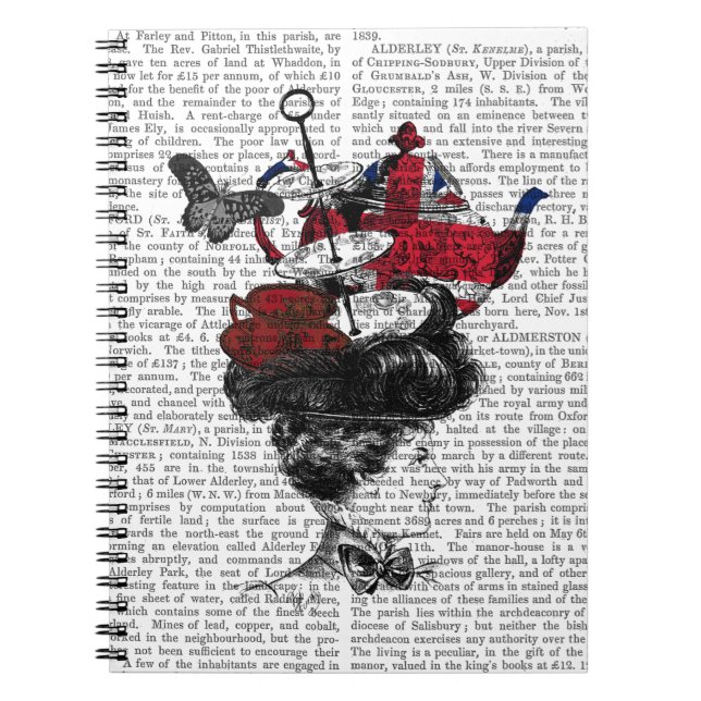 British Afternoon Tea Hat Notebook (Front)