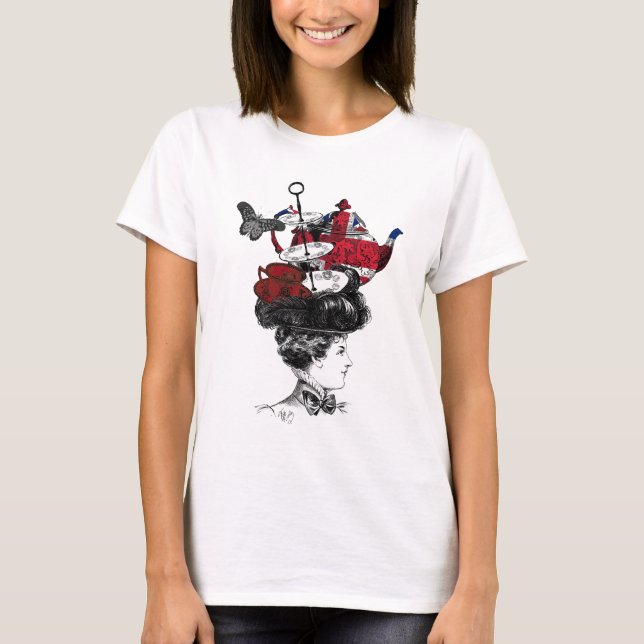 British Afternoon Tea Hat T-Shirt (Front)