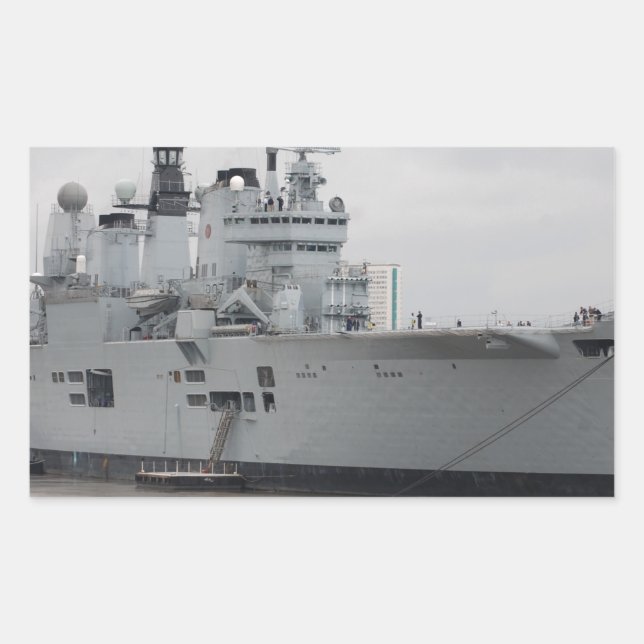 British Aircraft Carrier Rectangular Sticker (Front)