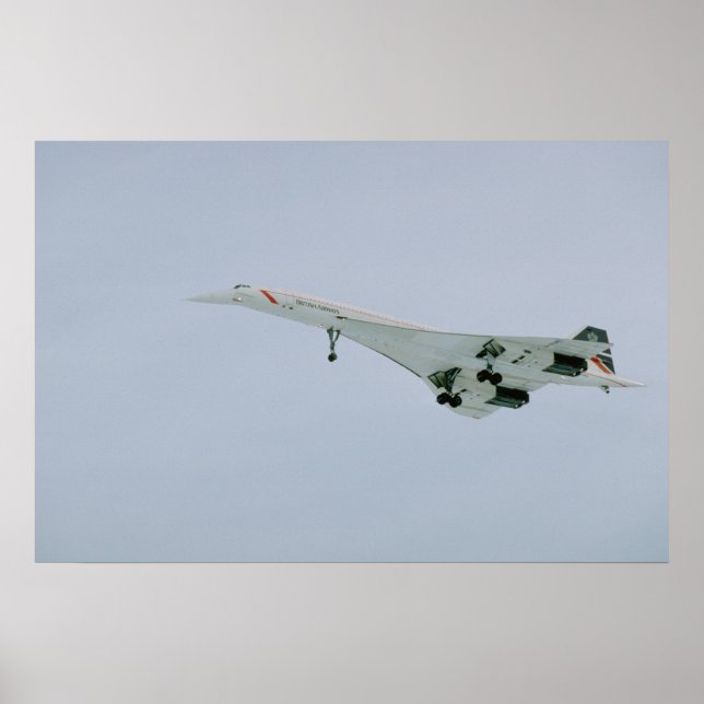 British Airways Concorde on final descent, Ottawa, Poster (Front)