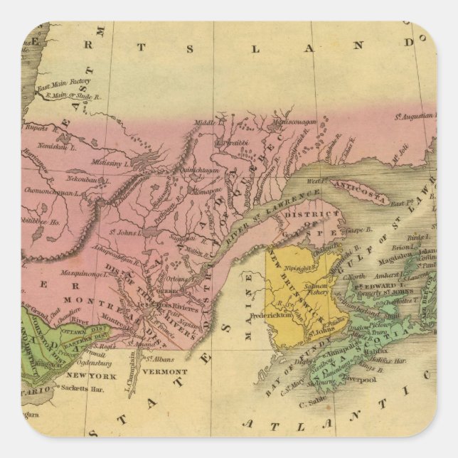 British America Square Sticker (Front)