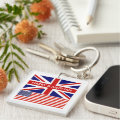 British American English Union Jack flag custom Keychain | Zazzle