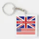 British American English Union Jack flag custom Keychain | Zazzle