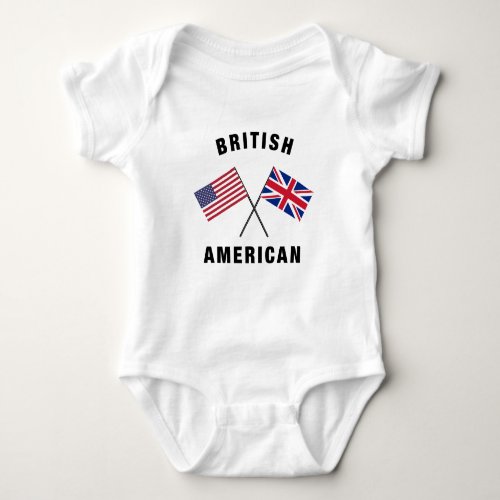 British American Flag Baby Bodysuit