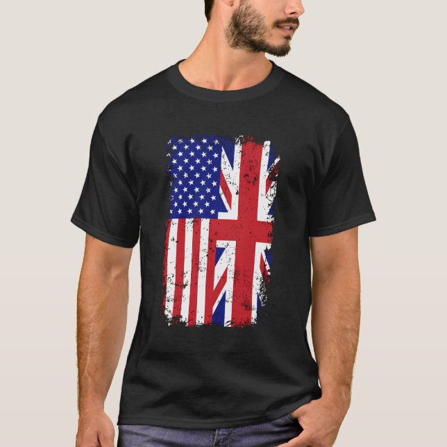 British American Flag Long Sleeve Shirt (Front)