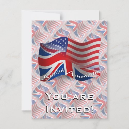 British_American Waving Flag Invitation