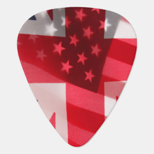 British and American flags Guitar Pick