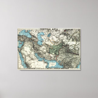 British and Russian Territories of Afghanistan Canvas Print
