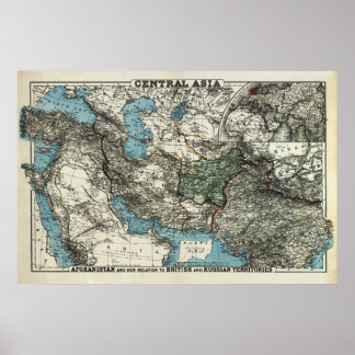 British and Russian Territories of Afghanistan Poster