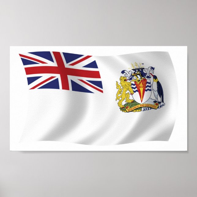 British Antarctic Flag Poster Print (Front)