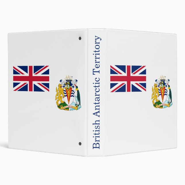 British Antarctic Territory Flag 3 Ring Binder (Background)
