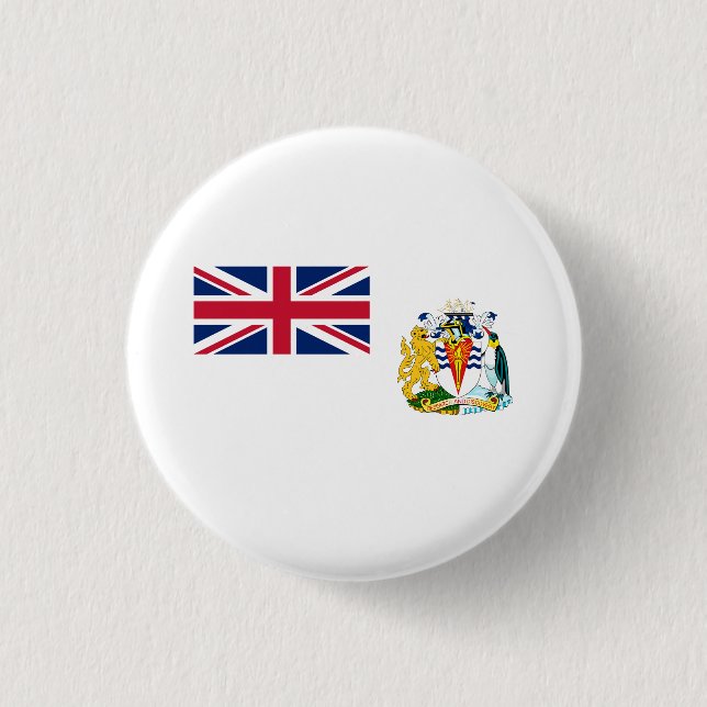 British Antarctic Territory Flag Button (Front)