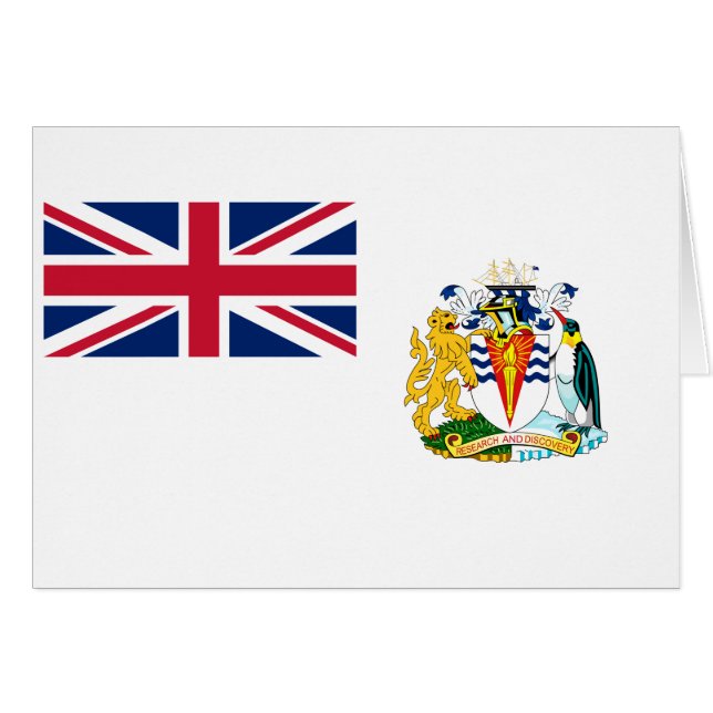 British Antarctic Territory Flag Cards (Front Horizontal)
