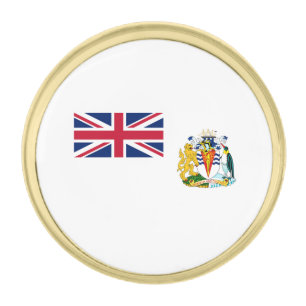 British Antarctic Territory Flag Gold Finish Lapel Pin