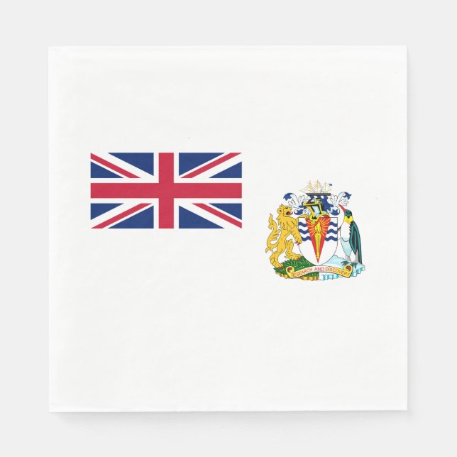 British Antarctic Territory Flag Napkins (Front)