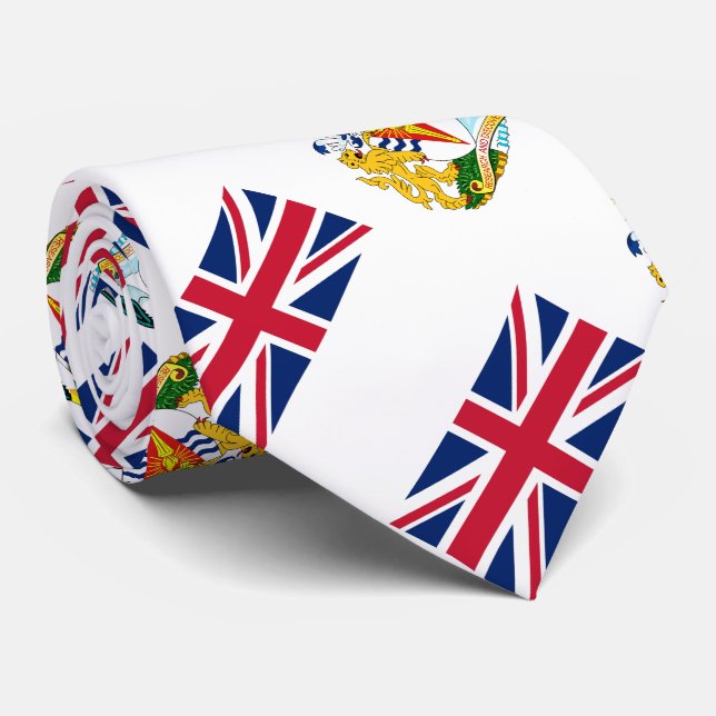British Antarctic Territory Flag Neck Tie (Rolled)