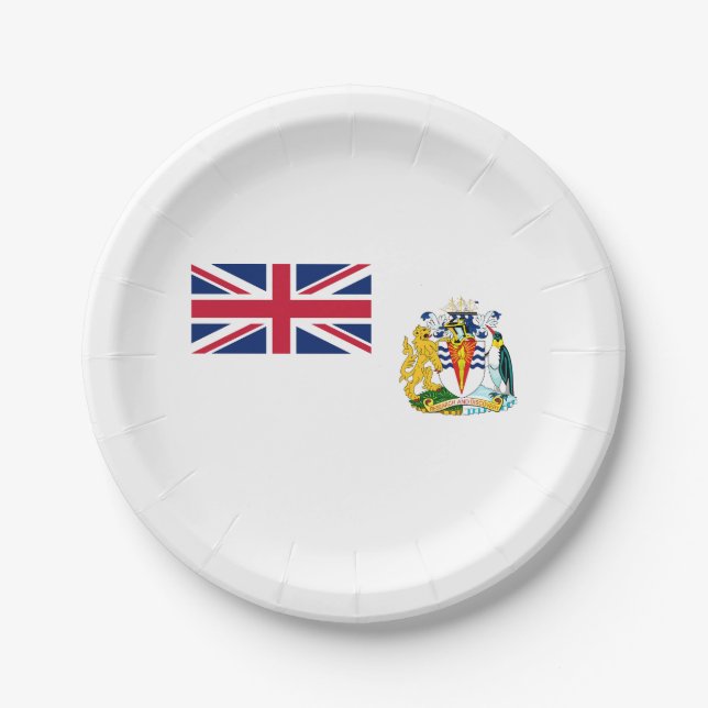 British Antarctic Territory Flag Paper Plates (Front)