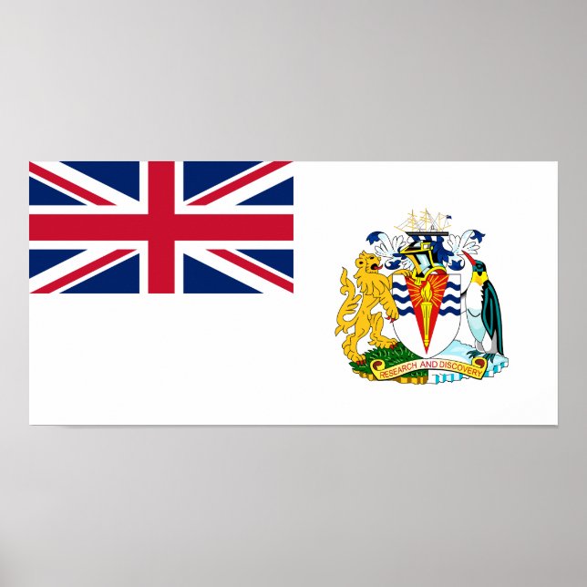 British Antarctic Territory Flag Poster (Front)