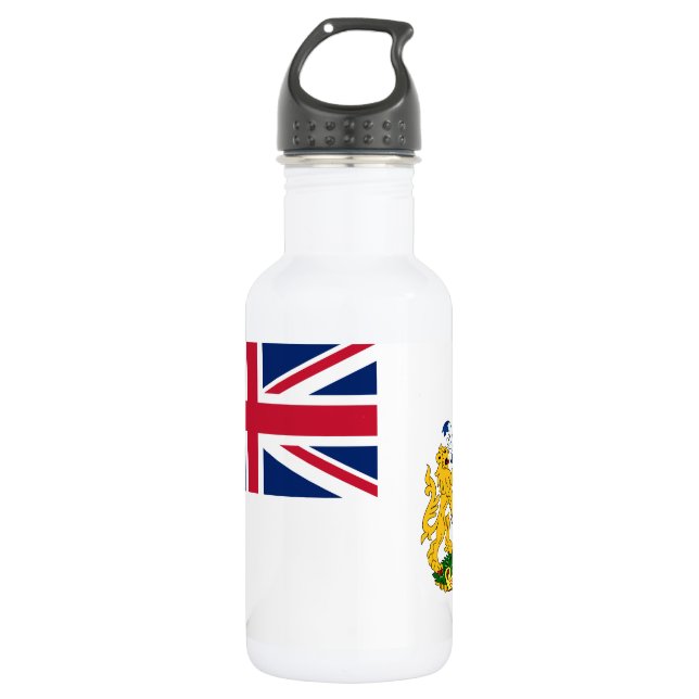 British Antarctic Territory Flag Stainless Steel Water Bottle (Front)