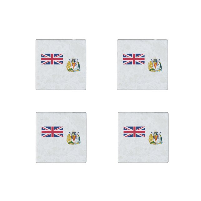 British Antarctic Territory Flag Stone Magnet (Front)