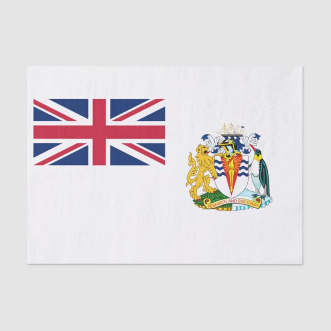 British Antarctic Territory Flag Tissue Paper (Front)