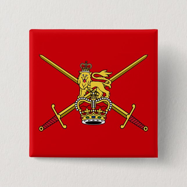 British Army flag (non-cerimonial) Button (Front)