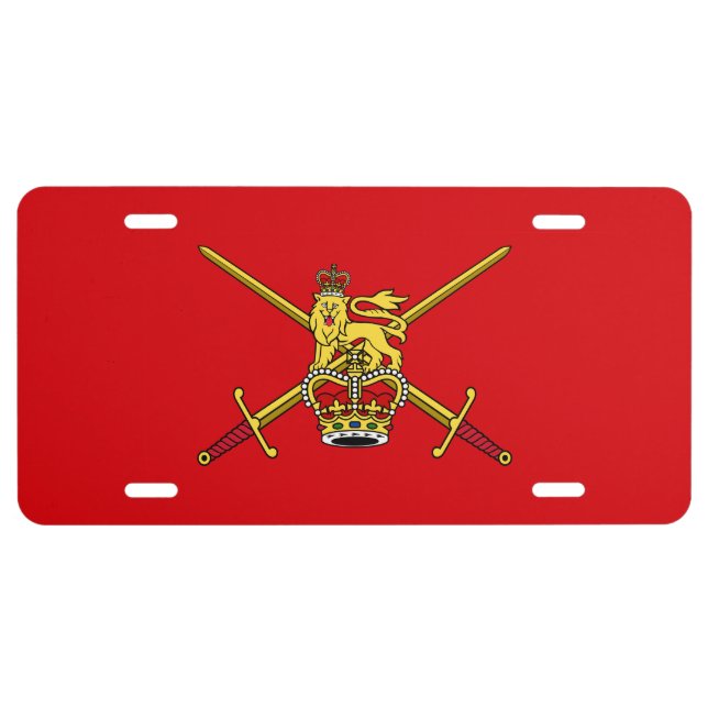 British Army flag (non-cerimonial) License Plate (Front)