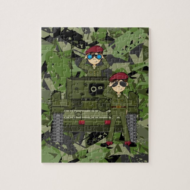 British Army Soldiers and Tank Jigsaw Puzzle (Vertical)