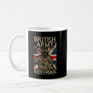 British Army Veteran Soldier Union Jack Flag UK Ar Coffee Mug